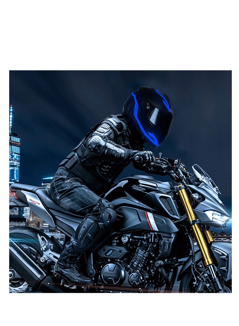 Loquat Motorcycle Helmet Light, 3 Modes Driving EL Light Strips, Helmet Light Strip, Night Riding Signal Light Decoration Kit, Safety Alert Function, No Heat u0026 No UV Rays, Suitable for Most Helmets - Image 4
