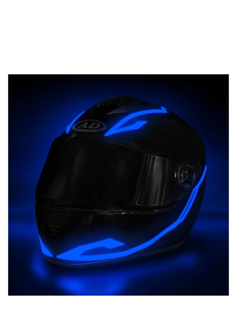 Loquat Motorcycle Helmet Light, 3 Modes Driving EL Light Strips, Helmet Light Strip, Night Riding Signal Light Decoration Kit, Safety Alert Function, No Heat u0026 No UV Rays, Suitable for Most Helmets - Image 1
