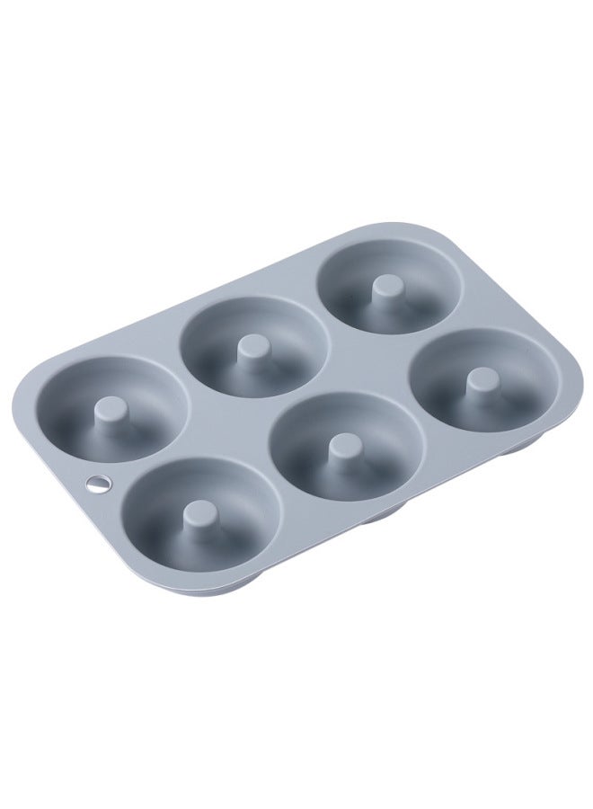 6 Donut Cake Mold Silicone Baking Household Silicone Baking Tray Oven Special Food Grade-Specifications:(food Grade) 6 Even Pink - Image 5