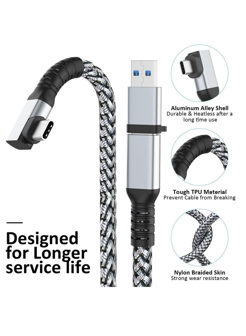 Link Cable 16FT VR Cable Compatible With Meta Oculus /Quest 3/Pro Pico Nylon Braided Accessories And Gaming PC Steam VR USB 3.0 Data Transfer Type C Cable  - Image 3