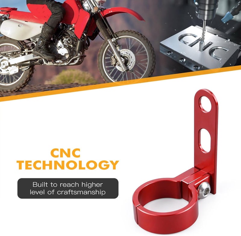 Wivplex Motorcycle Brake Hose Clamp - Red - Image 5