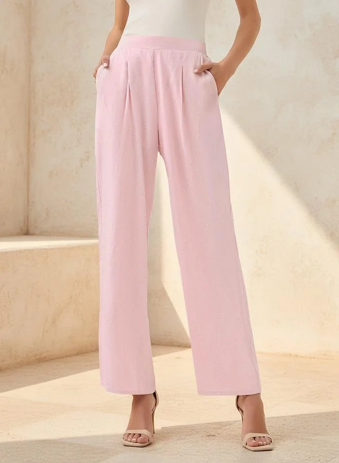 Splash FAV Wide Leg Embellished Trousers