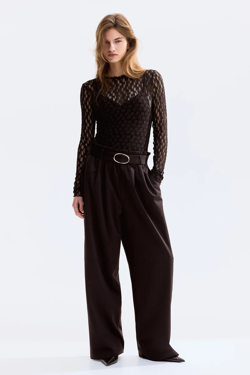 H&M Belted trousers