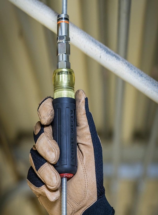 Klein Tools 328091 9-in-1 Multi-Nut Driver Tool, Pass Through Driver with SAE Hex Nut Sizes from 3/16 to 3/4-Inch and Cushion-Grip Handle - Image 3