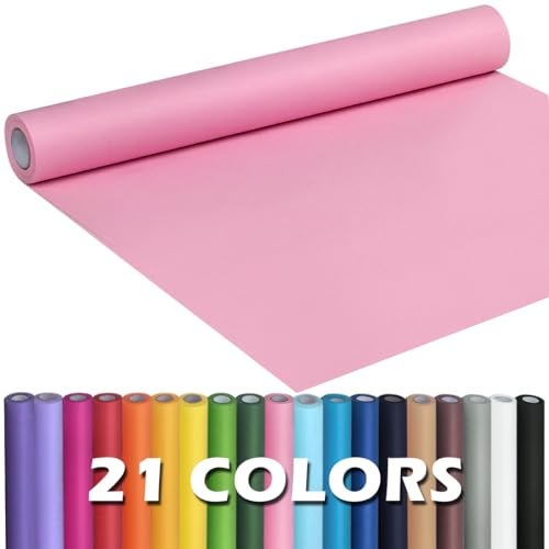 PH PERKHOMY PerkHomy Light Pink Kraft Paper Roll 17.5" x 960" (80') for Gift Wrapping Bouquet Flower Art Painting Craft Writing Packaging Shipping 80GSM 55LB (Light Pink, 17.5" x 80') - Image 1
