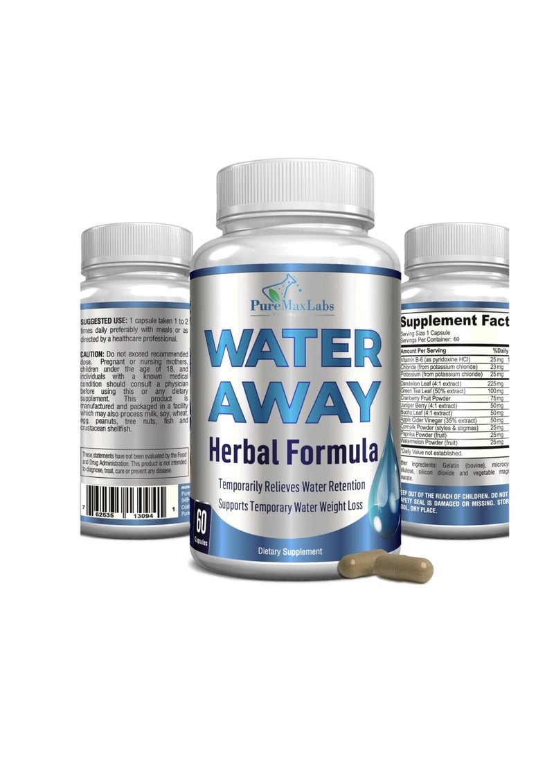 يوميڤيت - Water Away - مدر للبول عشبي لطيف - 60 كبسولة - Image 1