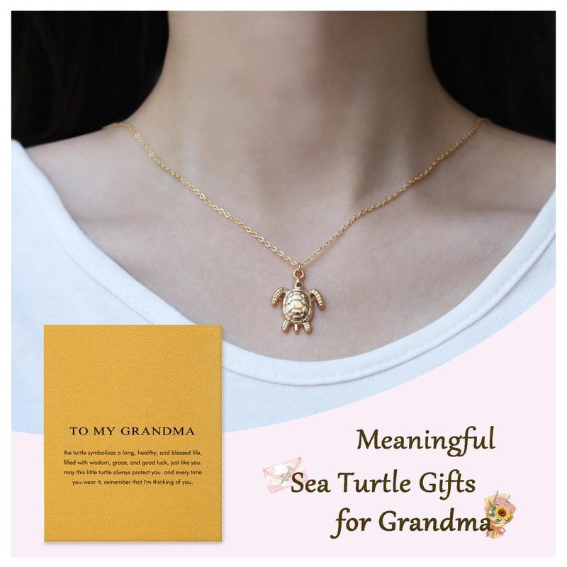 Baydurcan Grandma Birthday Gifts - Sea Turtle Necklace Gifts for Grandma Nana Gigi Gifts Christmas Birthday Mother's Day Gift - Image 5