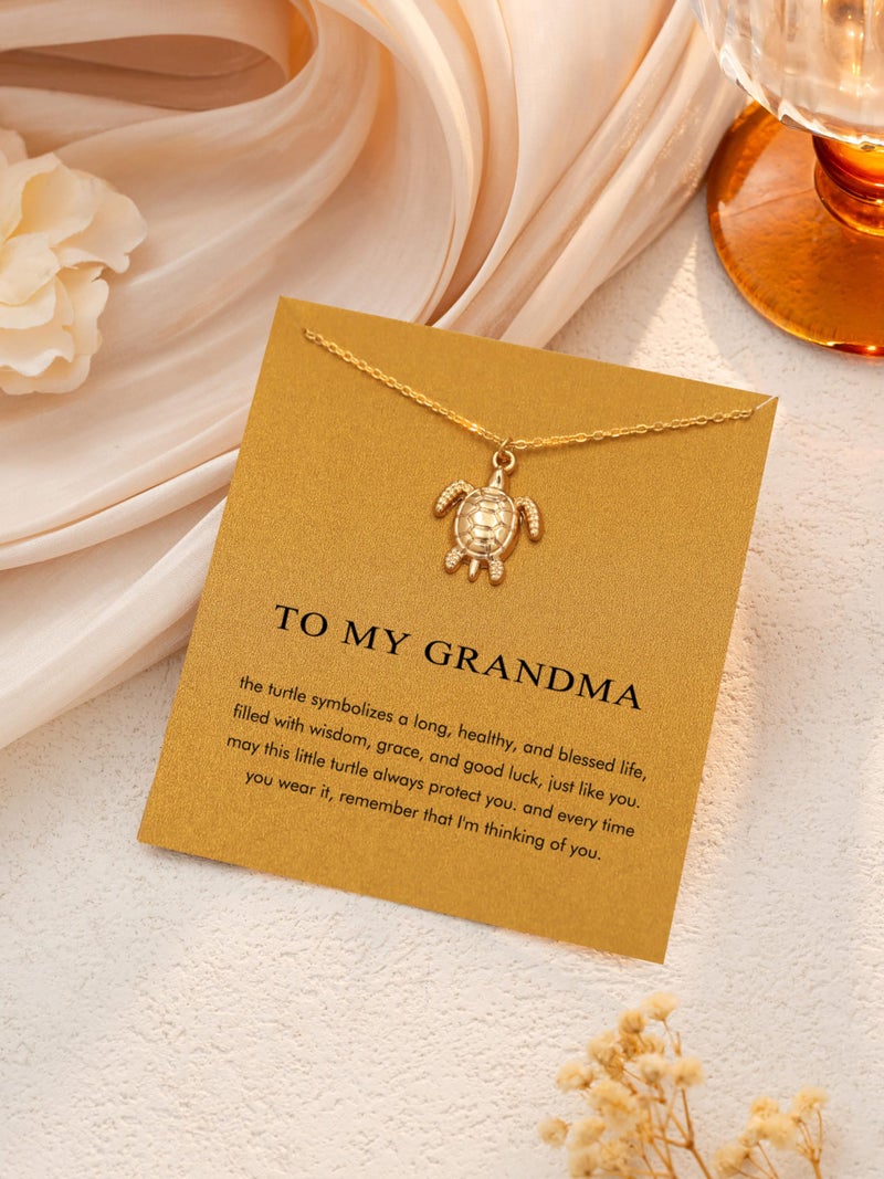 Baydurcan Grandma Birthday Gifts - Sea Turtle Necklace Gifts for Grandma Nana Gigi Gifts Christmas Birthday Mother's Day Gift - Image 3