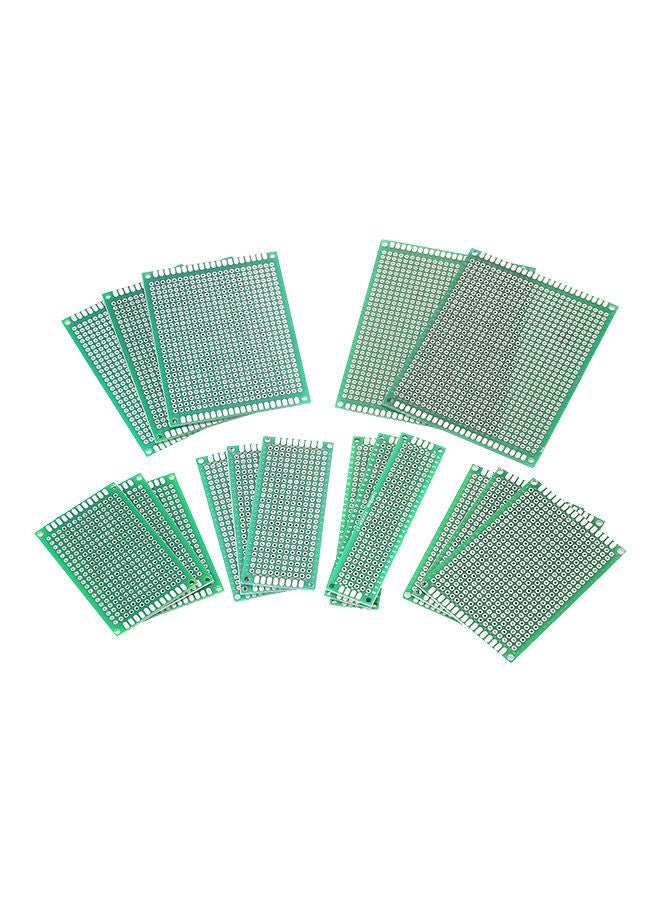 NIBEMINENT 17-Piece Double Sided PCB Board Prototype Kit Green  - Image 1