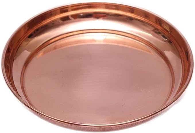PURE COPPER POOJA THALIPLATETOP COVER SIZE 7 CM MULTIPURPOSE 1 PIECE
