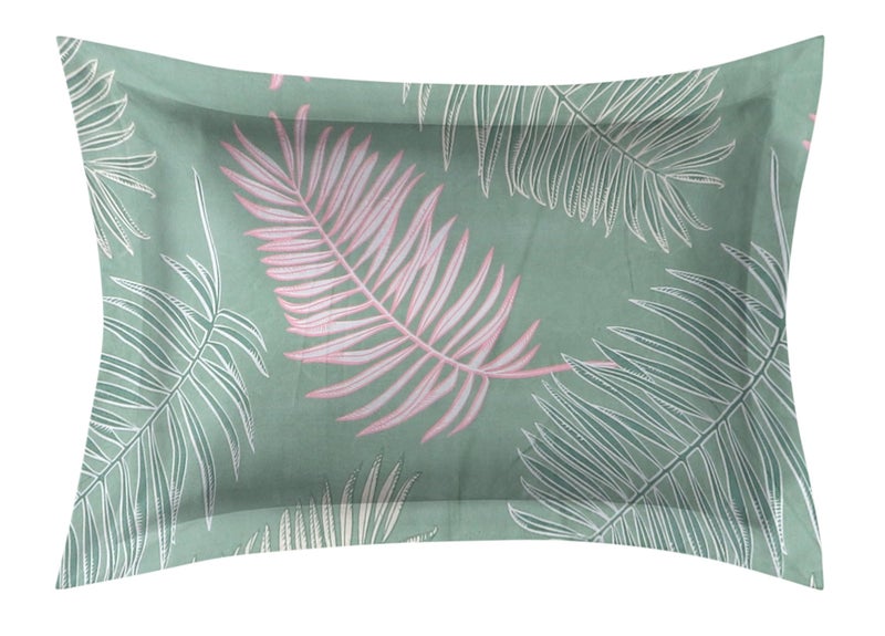 Modefe Green Microfiber Flat Wrinklefree Printed Double Bedsheet with 2 Pillowcovers (90x100 Inch) - Image 3