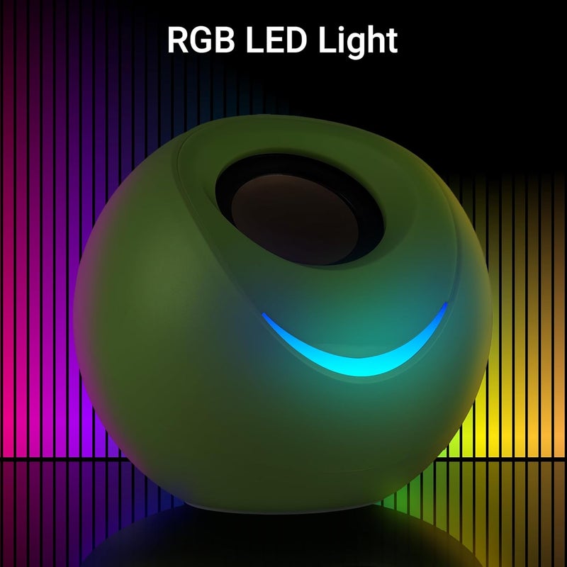 ZEBRONICS مكبرات صوت الكمبيوتر زيب-بلوز 2.0، 8 واط، سائقين مرتفعين بزاوية 45°، مشعات سلبية مزدوجة، تعمل بالطاقة عبر USB، مدخل AUX، زر التحكم في الصوت، إضاءة RGB LED، لأجهزة اللابتوب والكمبيوتر المكتبي (أخضر) - Image 5