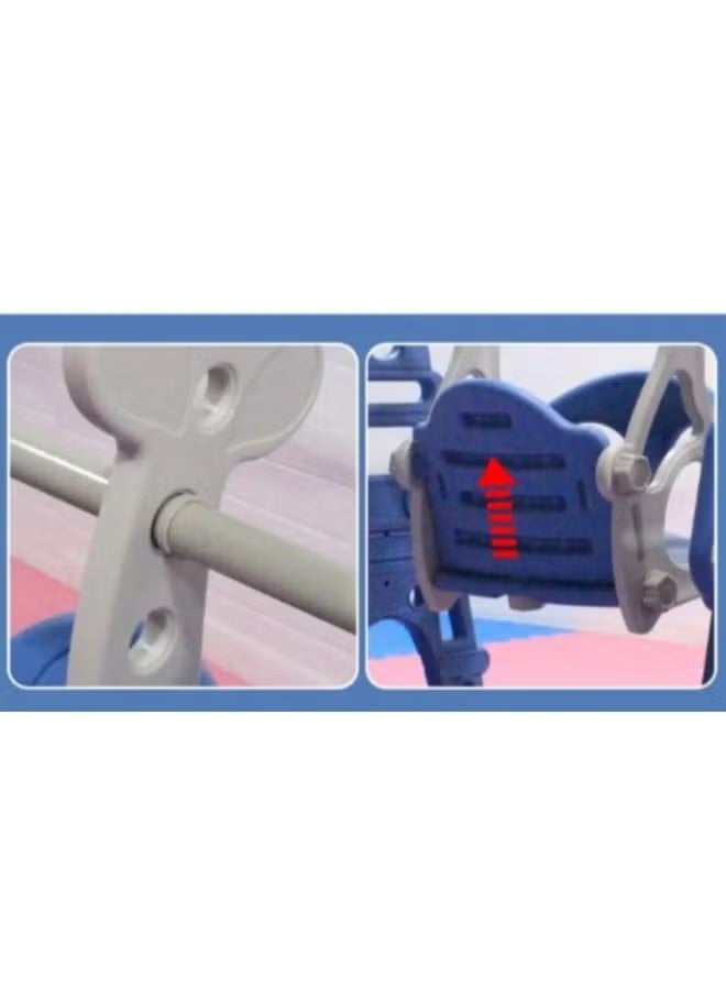 فول جوي مجموعة زحليقة وأرجوحة مع حلقة كرة سلة 3*1 للأطفال،مجموعة ملعب داخلي وخارجي للأطفال الصغار،مجموعة ألعاب تسلق للأطفال - Image 5