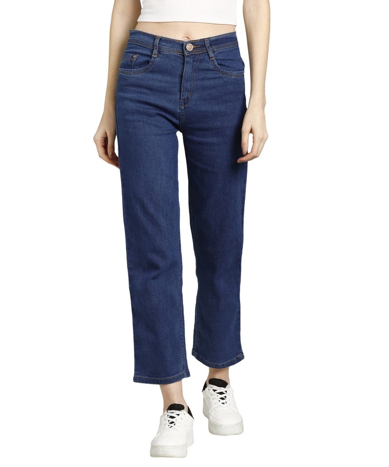 Nifty Women's Denim Straight Fit Boyfriend Jeans (Jean_1439_BTA_36_Bata_Blue_36) - Image 1