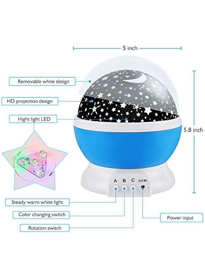 Kids Night Light 360 Degree Rotation Star Projector Nebula LED Bulbs USB Cable Romantic Gifts Men Women Children - Image 5
