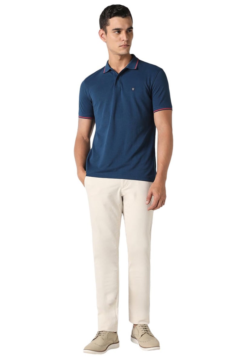 Van Heusen Men's Regular Fit Polo T-Shirt (VSKP517S011419_Nautical M) - Image 4