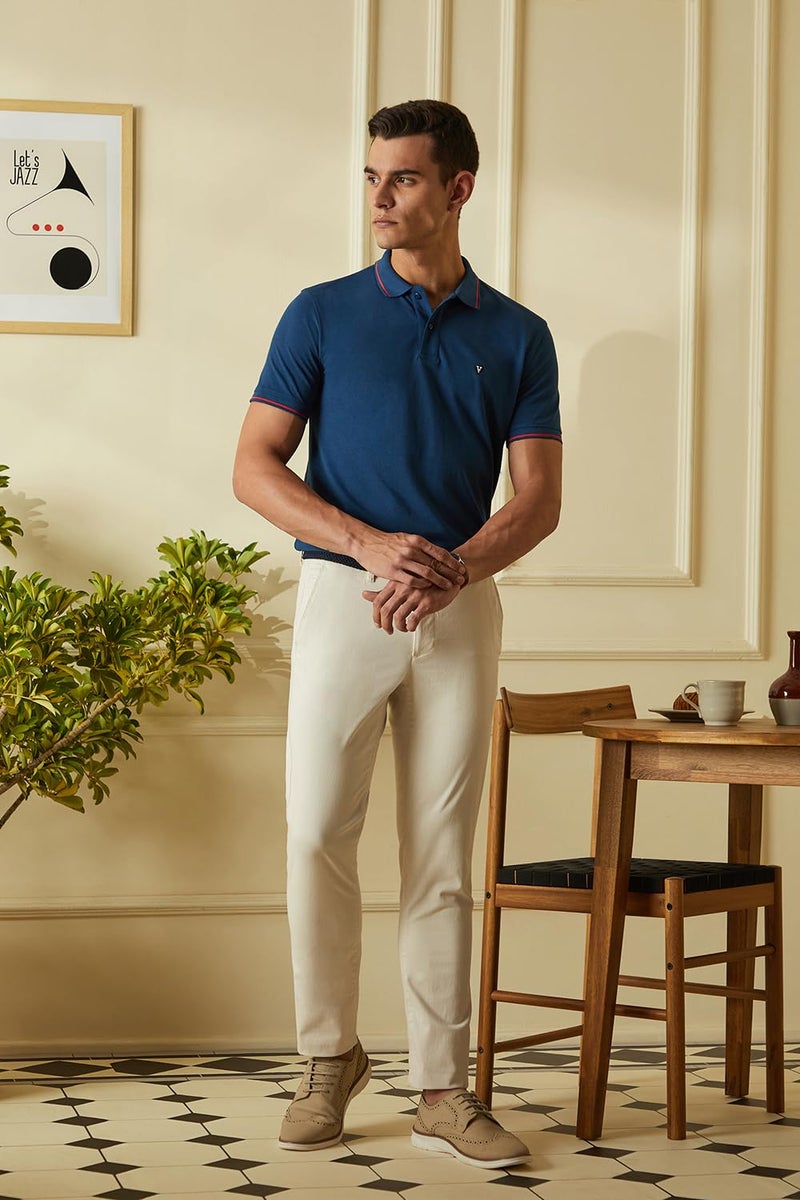 Van Heusen Men's Regular Fit Polo T-Shirt (VSKP517S011419_Nautical M) - Image 2