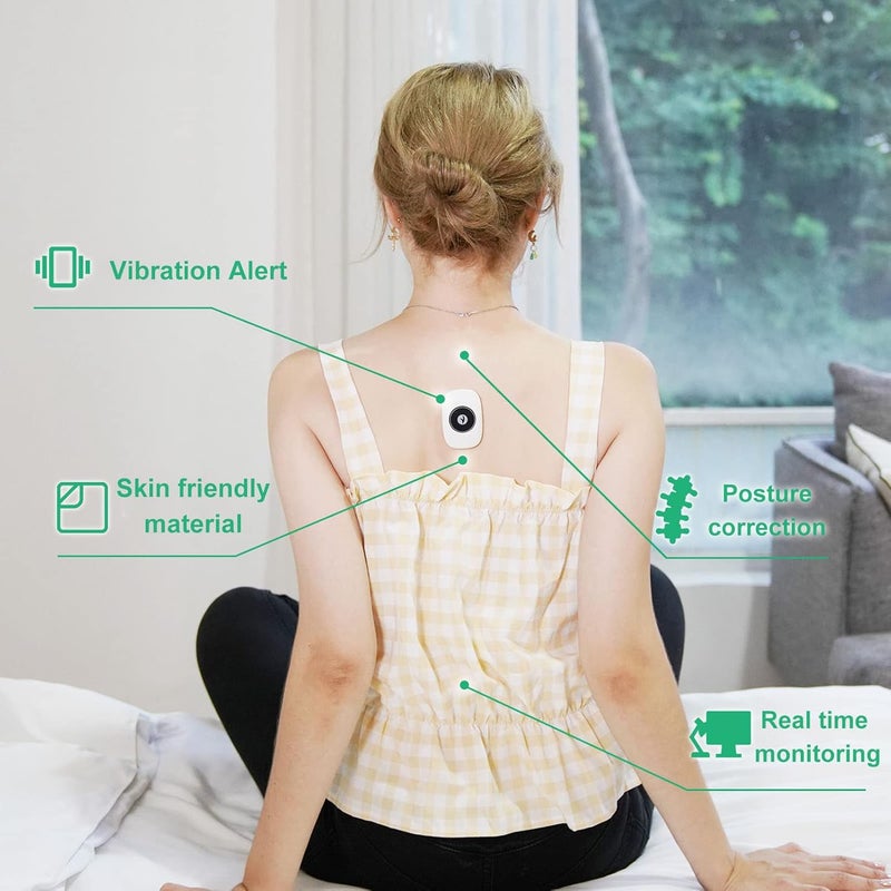 cheekyglo Intelligent Posture Vibration Reminder, Strapless Smart Sensor USB Rechargeable Posture Training Corrector, Vibrate Reminder, Trainer for Back, Use with APP for Posture Tracking - Image 2