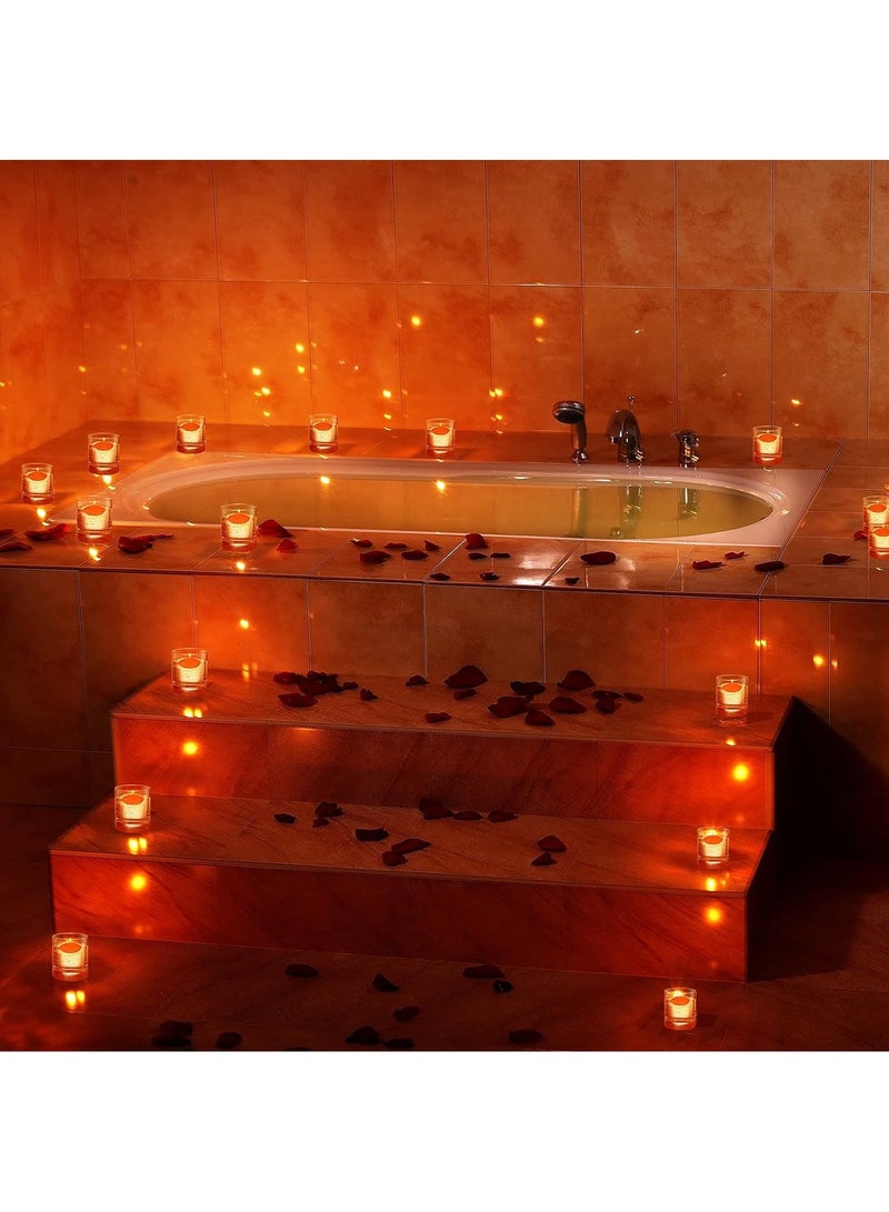 HOME ZONE12 Pcs 1.5'' Unscented Floating Candles for Centerpieces Floating Warm Tealights Candles Floating Candles for Wedding Party Decoration (Red) - Image 5