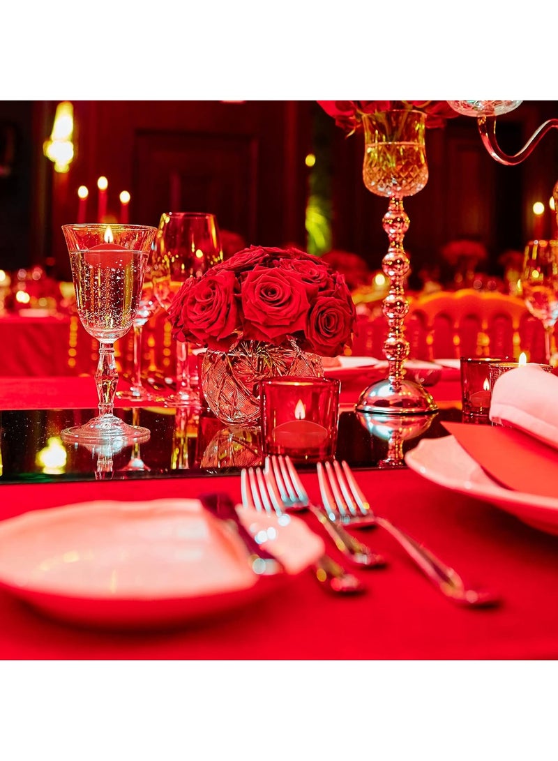 HOME ZONE12 Pcs 1.5'' Unscented Floating Candles for Centerpieces Floating Warm Tealights Candles Floating Candles for Wedding Party Decoration (Red) - Image 4