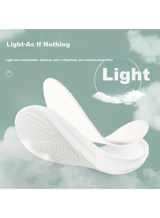 Magal Mai Gaole 2 Pairs Of Latex Insoles For Women, Super Soft, Anti-foot Pain, Sweat-absorbing, Soft Bottom, Sports Shock Absorption, Thin Sole For Men, Size 41-42 - Image 3