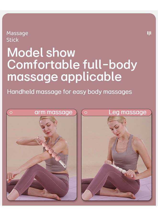 مجموعة أسطوانة إسفنجية مع أسطوانة تدليك بنقاط الزناد بزاوية 360 درجة، وعصا أسطوانة عضلية، وأسطوانة يدوية على شكل حرف Y لتخفيف آلام الساق والذراعين والعضلات والأنسجة العميقة - Image 2