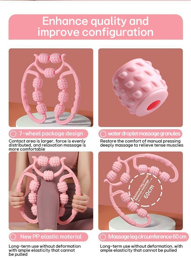 مجموعة أسطوانة إسفنجية مع أسطوانة تدليك بنقاط الزناد بزاوية 360 درجة، وعصا أسطوانة عضلية، وأسطوانة يدوية على شكل حرف Y لتخفيف آلام الساق والذراعين والعضلات والأنسجة العميقة - Image 3