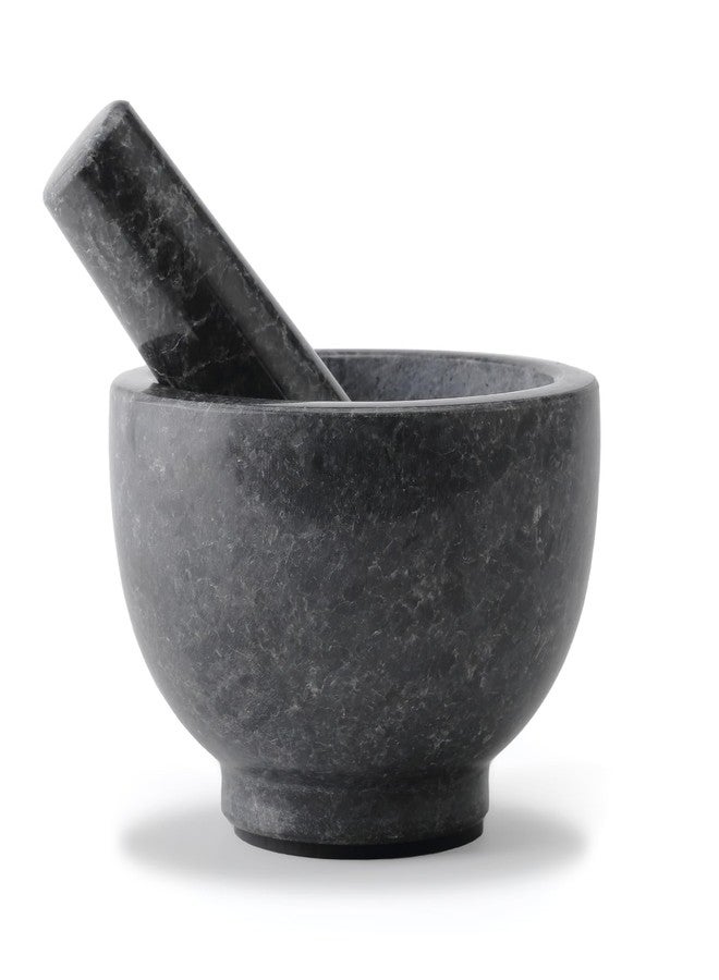 Koville African Natural Granite Mortar and Pestle Set, Grinder Bowl for Guacamole, Salsa, Pill Crusher, Spice, Herb, Garlic, Nut, Heavy Duty Grinder for Kitchen (Glossy Finish) - Image 1