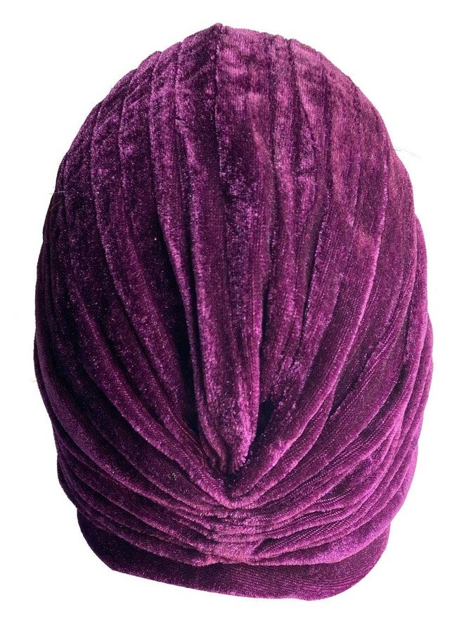 DECOU Twist Pleated Hair Wrap Stretch Turban 0545 (Purple) - Image 3