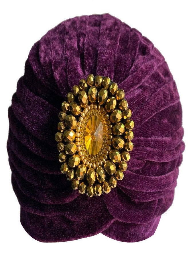 DECOU Twist Pleated Hair Wrap Stretch Turban 0545 (Purple) - Image 2