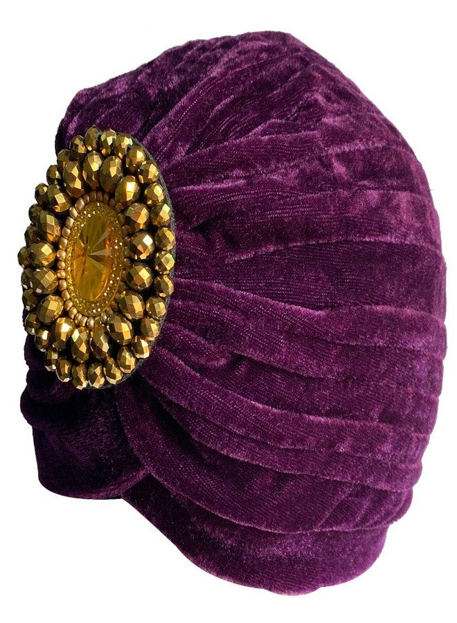 DECOU Twist Pleated Hair Wrap Stretch Turban 0545 (Purple) - Image 1
