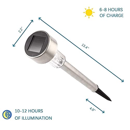 Quace Set of 10 Garden Solar Lights for Pathway Ambient Lighting Yellow LED… - Image 2