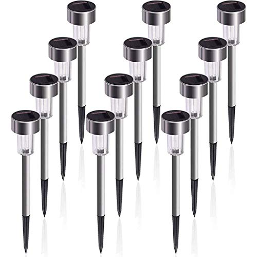 Quace Set of 10 Garden Solar Lights for Pathway Ambient Lighting Yellow LED… - Image 1