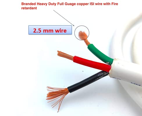 BRUK Bruk Extension Board with Long 25 sqmm 3 cor Wire Indicator Fuse 16A Switch Socket 2 Combined Board With16A Plug 3 Meter Wire  - Image 4