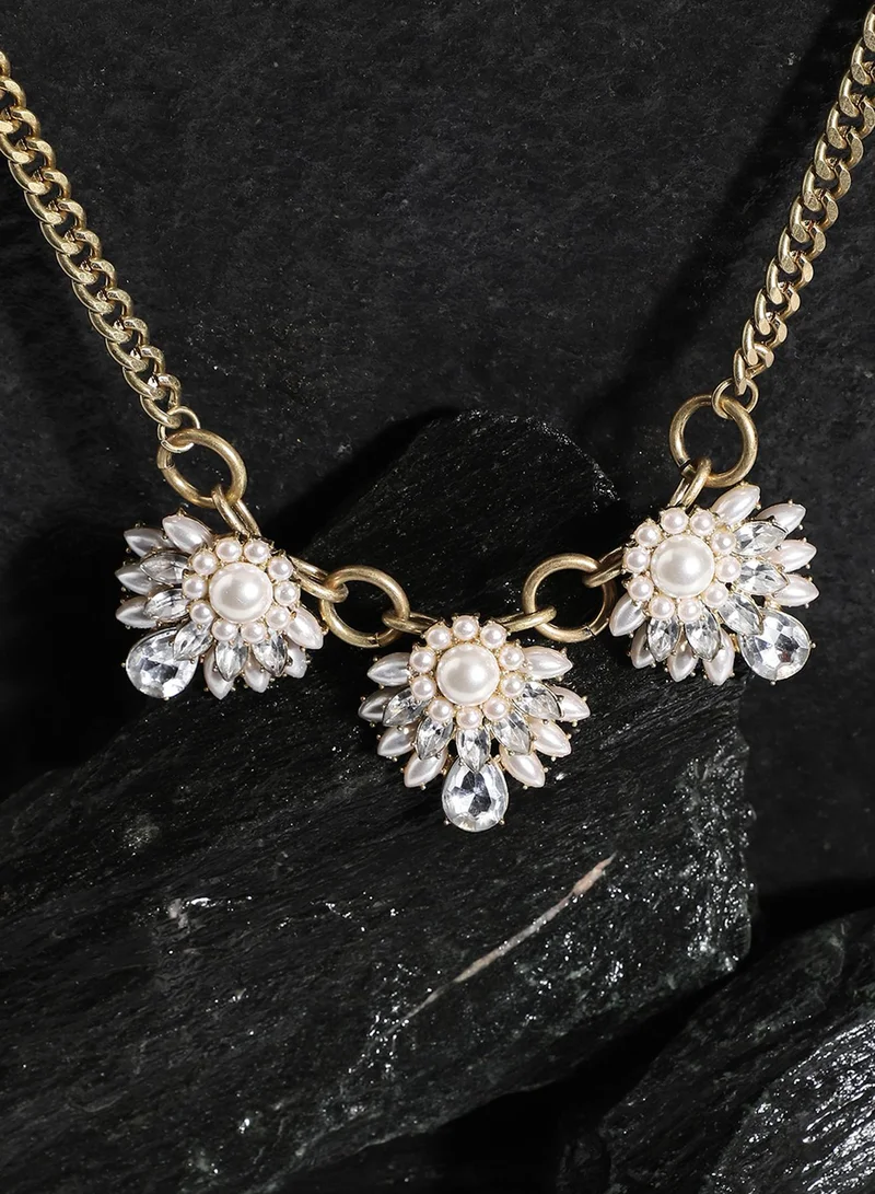 SOHI Designer Statement Stone Artificial Necklace Jewellery