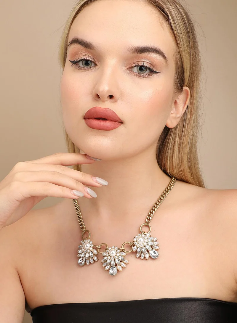 SOHI Designer Statement Stone Artificial Necklace Jewellery