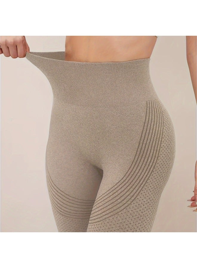 Seamless Yoga Pants, High-waisted, Tummy-tightening Lifting, Tight-fitting, Quick-drying, Stretchy Running And Fitness Outerwear Sports Pants That Make Your Legs Longer - Image 3