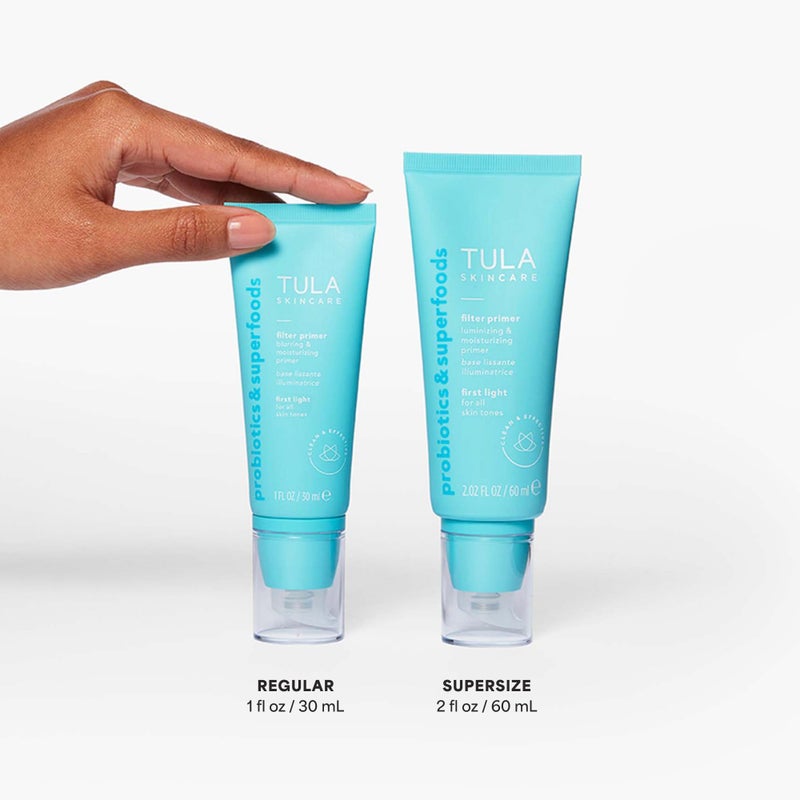 TULA Skin Care Face Filter Blurring and Moisturizing Primer - First Light, Evens the Appearance of Skin Tone & Redness, Hydrates & Improves Makeup Wear, 1fl oz - Image 3