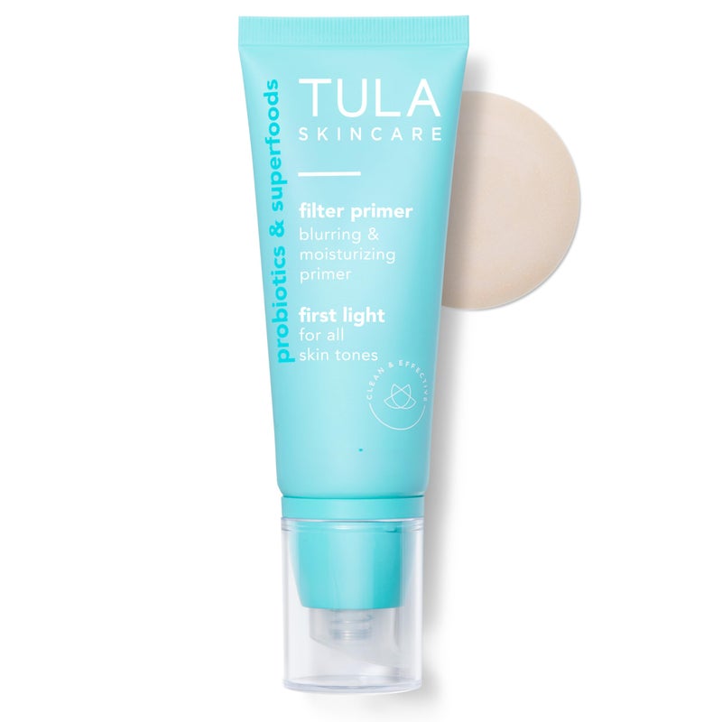 TULA Skin Care Face Filter Blurring and Moisturizing Primer - First Light, Evens the Appearance of Skin Tone & Redness, Hydrates & Improves Makeup Wear, 1fl oz - Image 1
