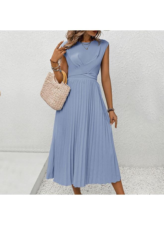 Generic - Independent Station New Summer Women's Wear Strap Design Solid Color European And American Dress - Image 1