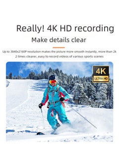 Generic 4K Camera HD Head-mounted Professional Anti-shake Recorder Helmet Sports Camera First Perspective Riding-Body Color:32G TF Memory Card  - Image 4
