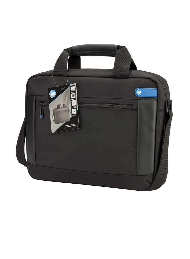 HP Laptop Bag 15.6″ – Slim Topload, Lightweight, Durable, Water-Resistant, Shoulder & Hand Carry – Black - Image 1