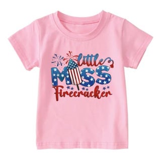 Boys Girls 4th of July Shirt American Flag T-Shirt Patriotic Independence Day Memorial Day Tops 2-7 Years