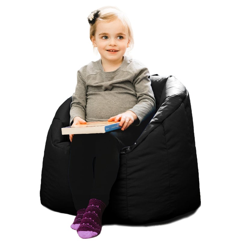 Big Joe Milano Kid's Smartmax Black Beanbag Chair - Image 1