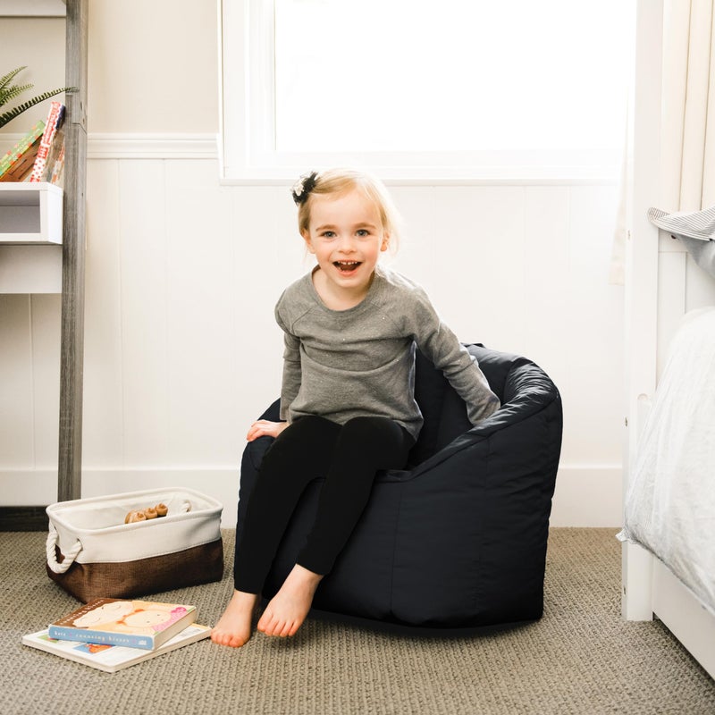 Big Joe Milano Kid's Smartmax Black Beanbag Chair - Image 3