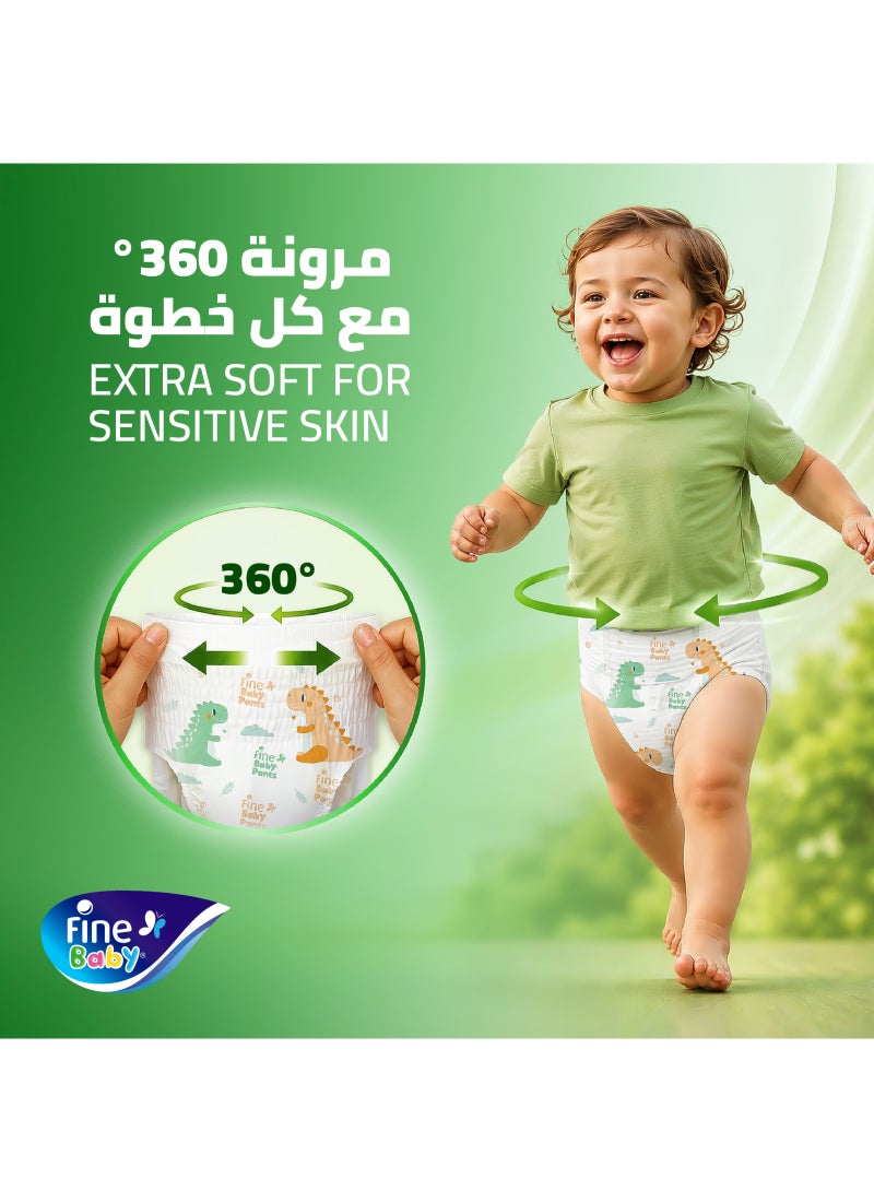Fine Baby FastDryX Pants, Size 4 Large (9-15 kg), 132 Count – Mega Pack Pull-Up Pants, Instant Dry & Leak Proof - Image 2