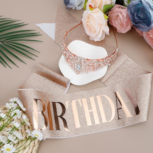 Dayofun Birthday Sash, Crowns, Tiara and Headband Set for Women - Birthday Queen Decorations - Image 4