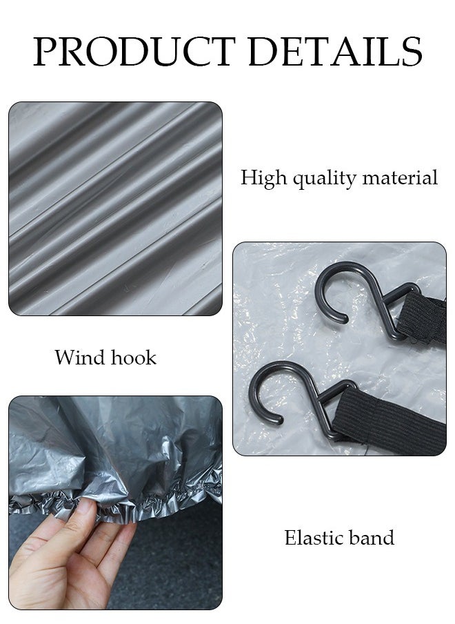 DUNISO Full Car Covers Sunscreen UV Protection  Indoor Outdoor Sunscreen Heat Protection DustWind/Water/Weatherproof Anti-Uv Scratch-Resistant Sedan Universal Suit L  - Image 3