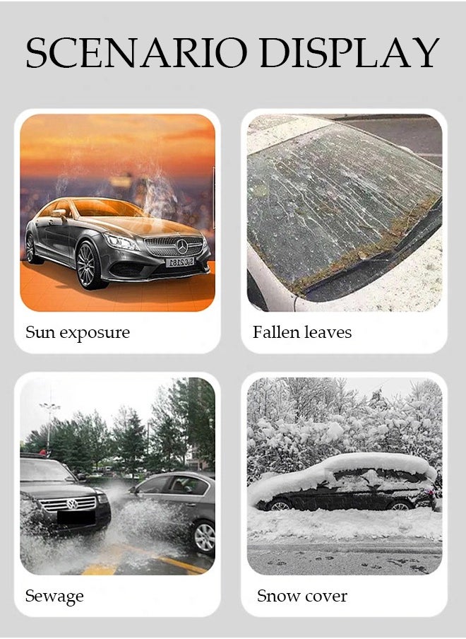 DUNISO Full Car Covers Sunscreen UV Protection  Indoor Outdoor Sunscreen Heat Protection DustWind/Water/Weatherproof Anti-Uv Scratch-Resistant Sedan Universal Suit L  - Image 4