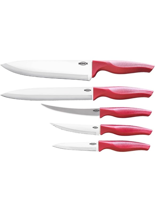 BRINOX طقم سكاكين برينوك كروس من الفولاذ المقاوم للصدأ 5 قطع (2556/518) - Image 1